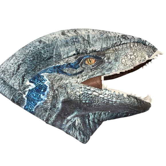 Jurassic Park World Raptor Dinosaur Mask Large 17” long like new - Picture 2 of 4